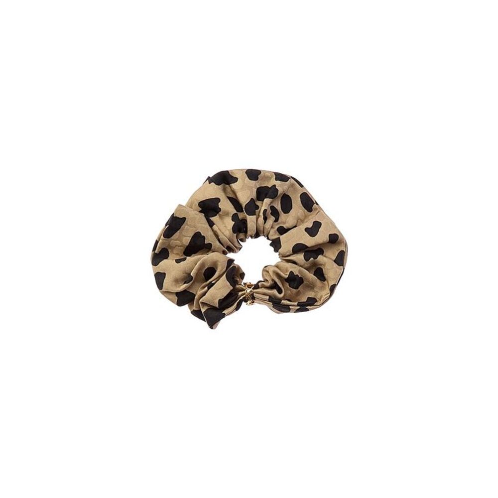 Saint Laurent Cassandre Silk Scrunchie, Beige